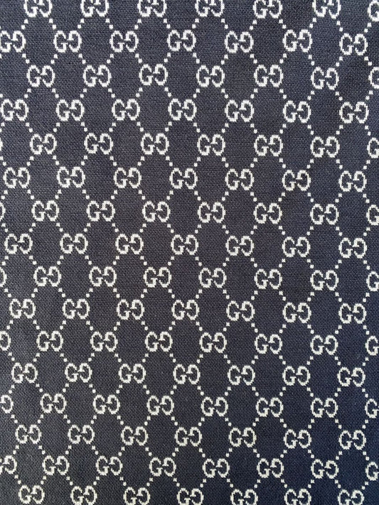 Navy Gucci Stretchy Knitted Clothing Fabric - mingfabricstore