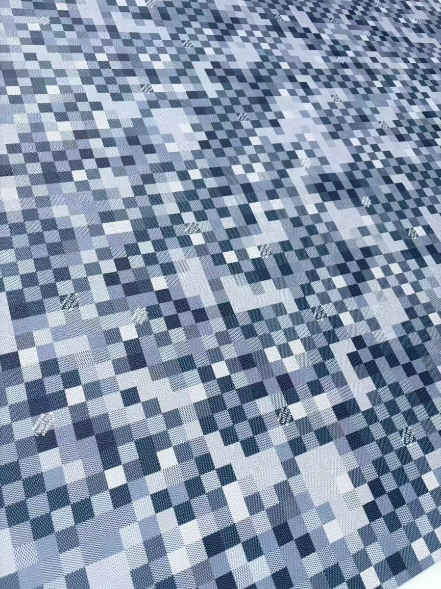 Navy Louis Vuitton Damier Camo Suitcase Trunk Leather Fabric for DIY - mingfabricstore