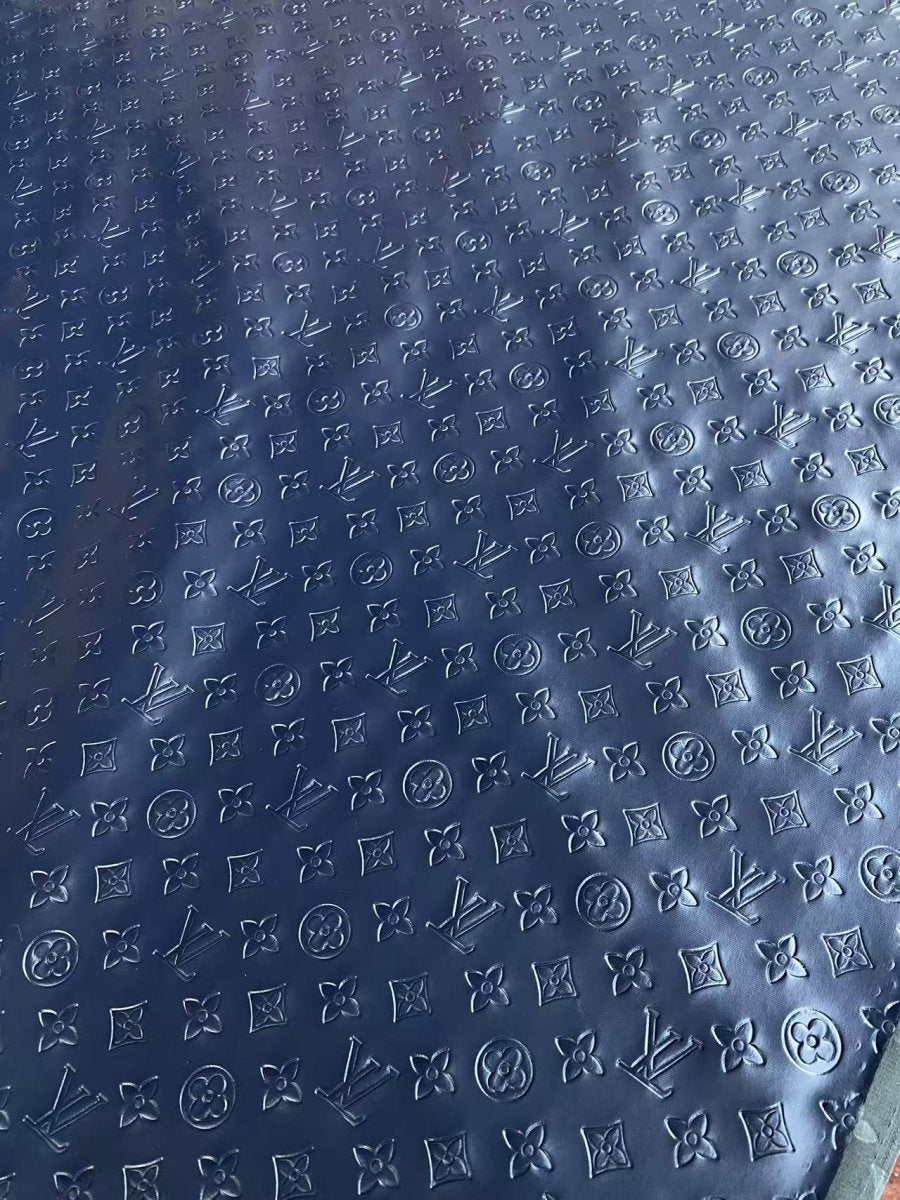 Navy Louis Vuitton Napa Leather for Car Seat Upholstery - mingfabricstore