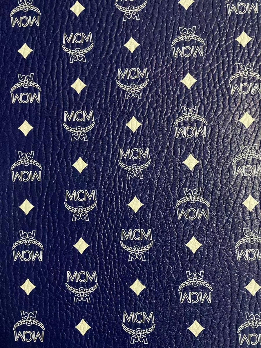 Navy MCM Custom Croc Leather for DIY Crafts - mingfabricstore
