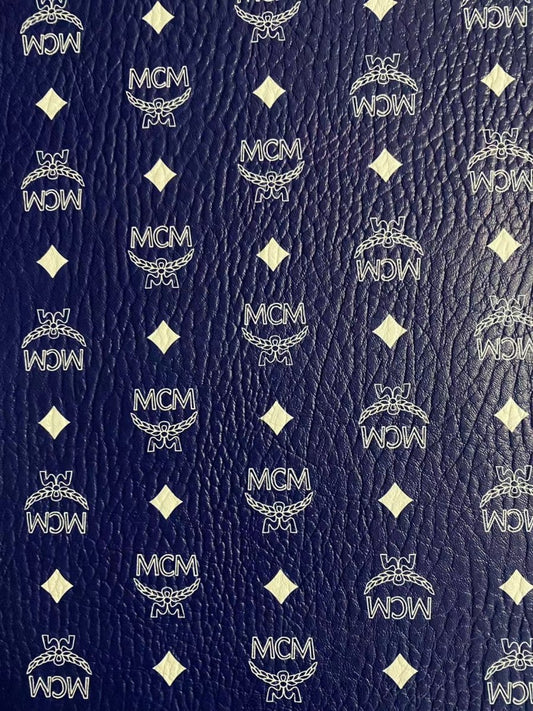 Navy MCM Custom Croc Leather for DIY Crafts - mingfabricstore
