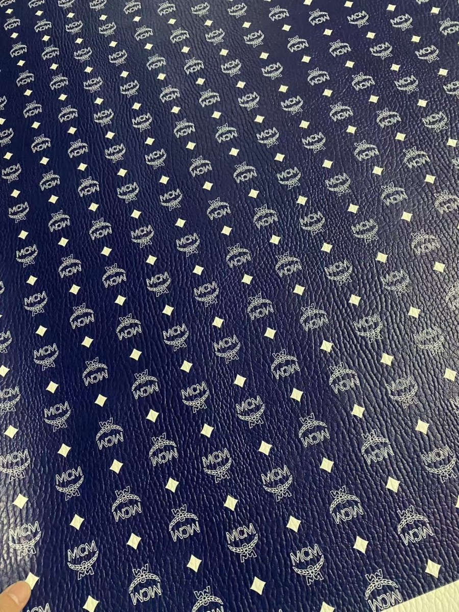 Navy MCM Custom Croc Leather for DIY Crafts - mingfabricstore