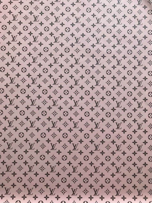 New arrival pink LV leather fabric high quality for bag shoe customs - mingfabricstore