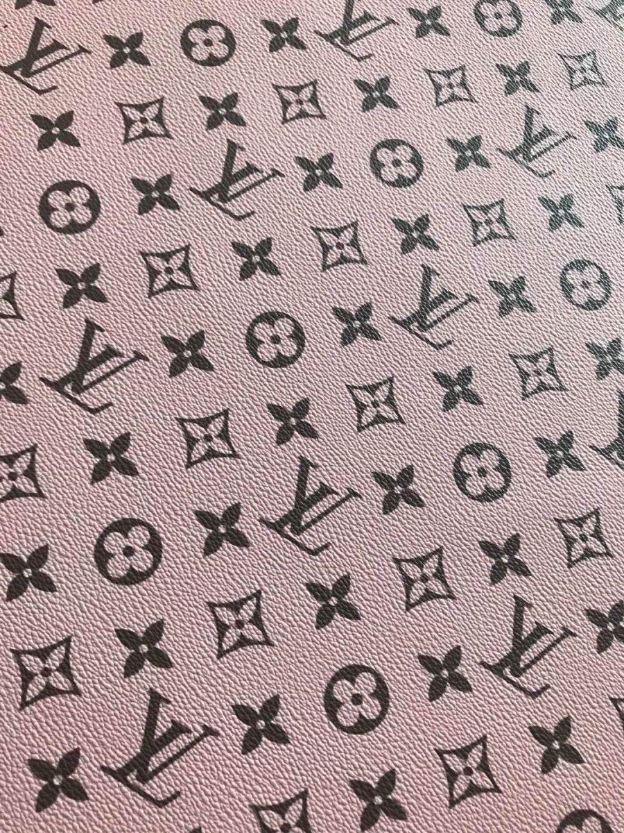 New arrival pink LV leather fabric high quality for bag shoe customs - mingfabricstore