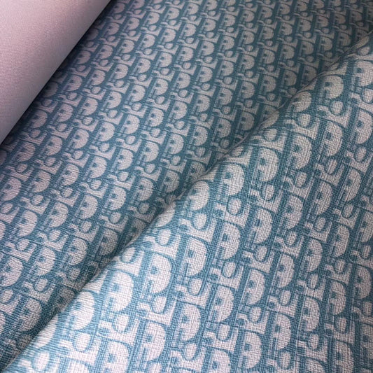 New blue Dior leather vinyl for shoe custom - mingfabricstore