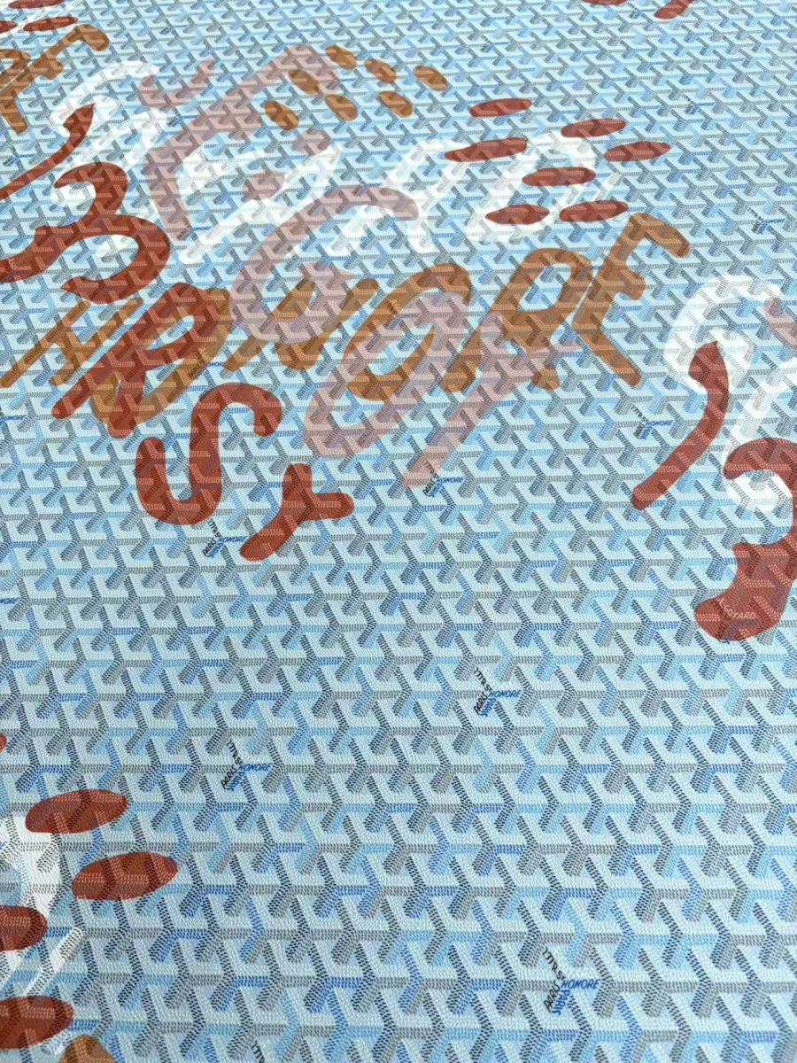 New Blue Goyard Leather Leather for DIY Bag Repair - mingfabricstore