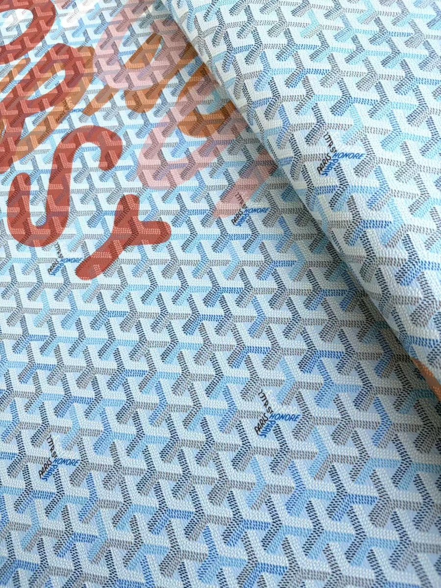 New Blue Goyard Leather Leather for DIY Bag Repair - mingfabricstore