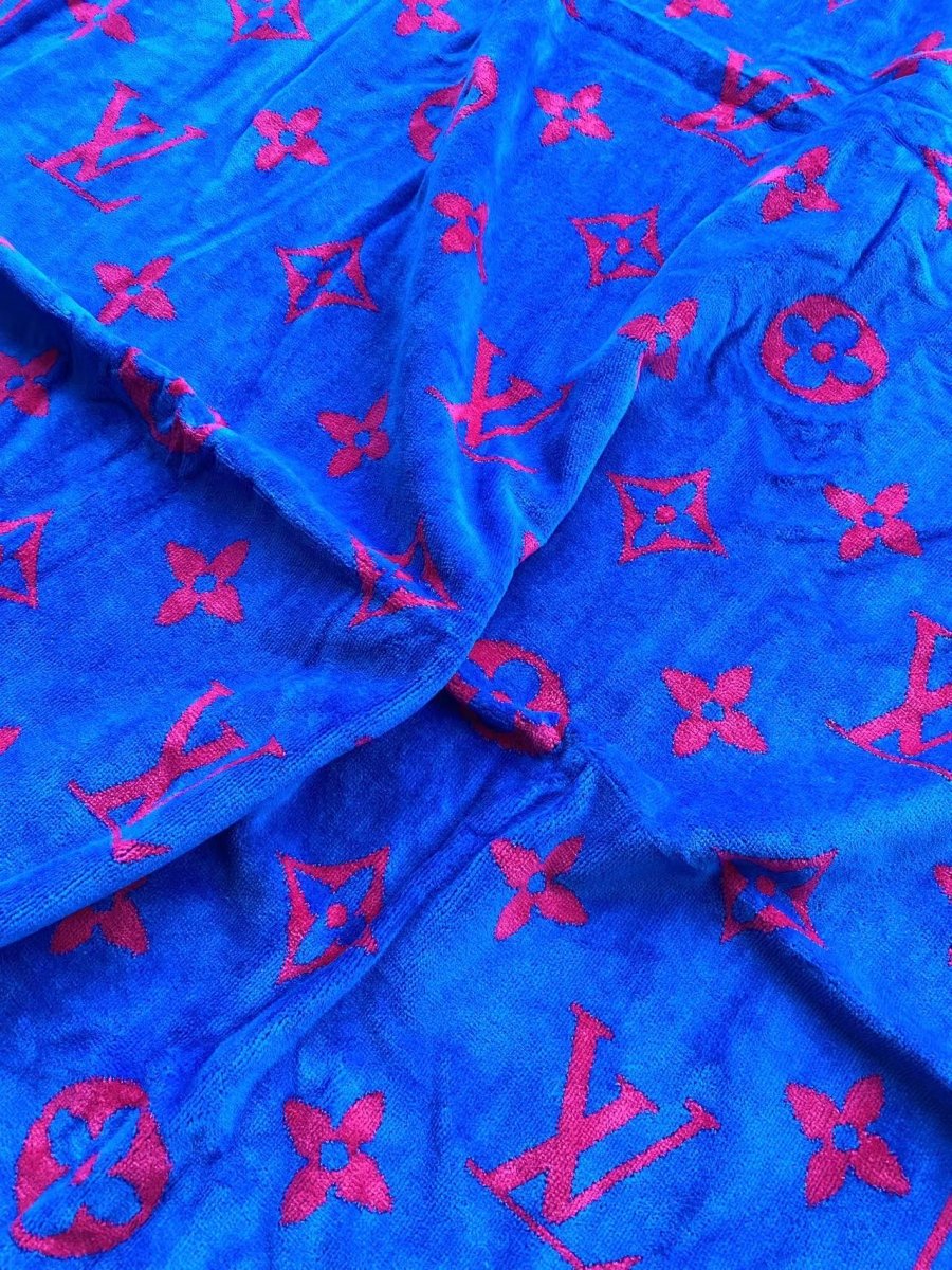 New Blue Louis Vuitton Beach Beach Towel - mingfabricstore