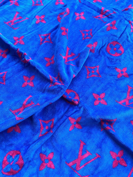 New Blue Louis Vuitton Beach Beach Towel - mingfabricstore