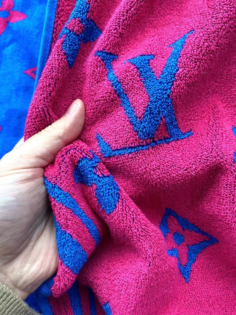 New Blue Louis Vuitton Beach Beach Towel - mingfabricstore
