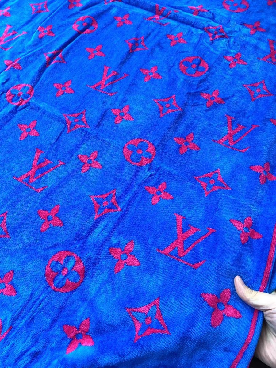 New Blue Louis Vuitton Beach Beach Towel - mingfabricstore
