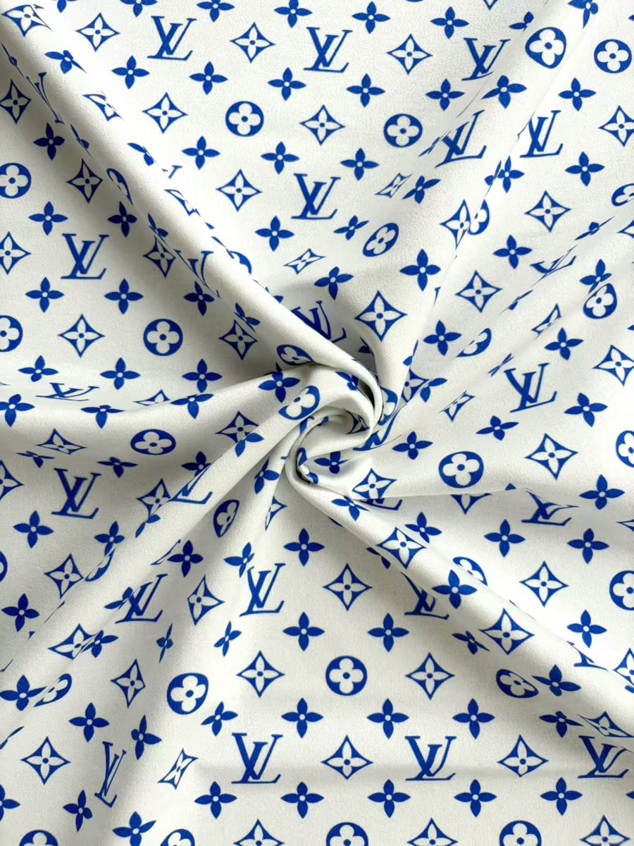 New Blue Suede LV Upholstery Fabric for Car Speakers DIY - mingfabricstore