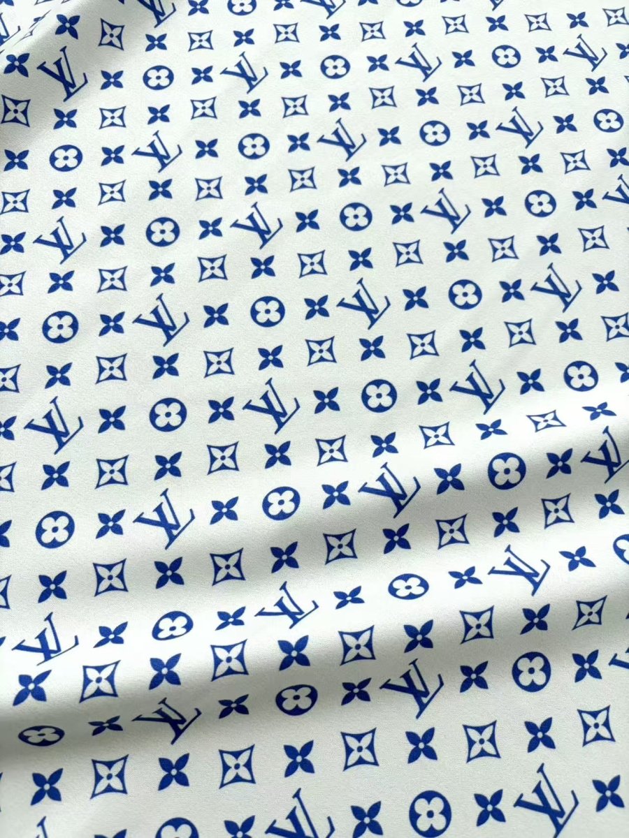 New Blue Suede LV Upholstery Fabric for Car Speakers DIY - mingfabricstore
