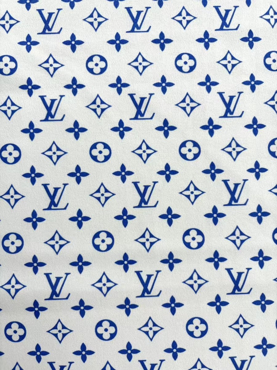 New Blue Suede LV Upholstery Fabric for Car Speakers DIY - mingfabricstore