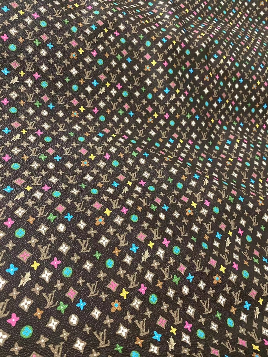 New Brown Tyler the creator LV Designer Leather Fabric for Bag Custom Sneakers Handmade DIY - mingfabricstore