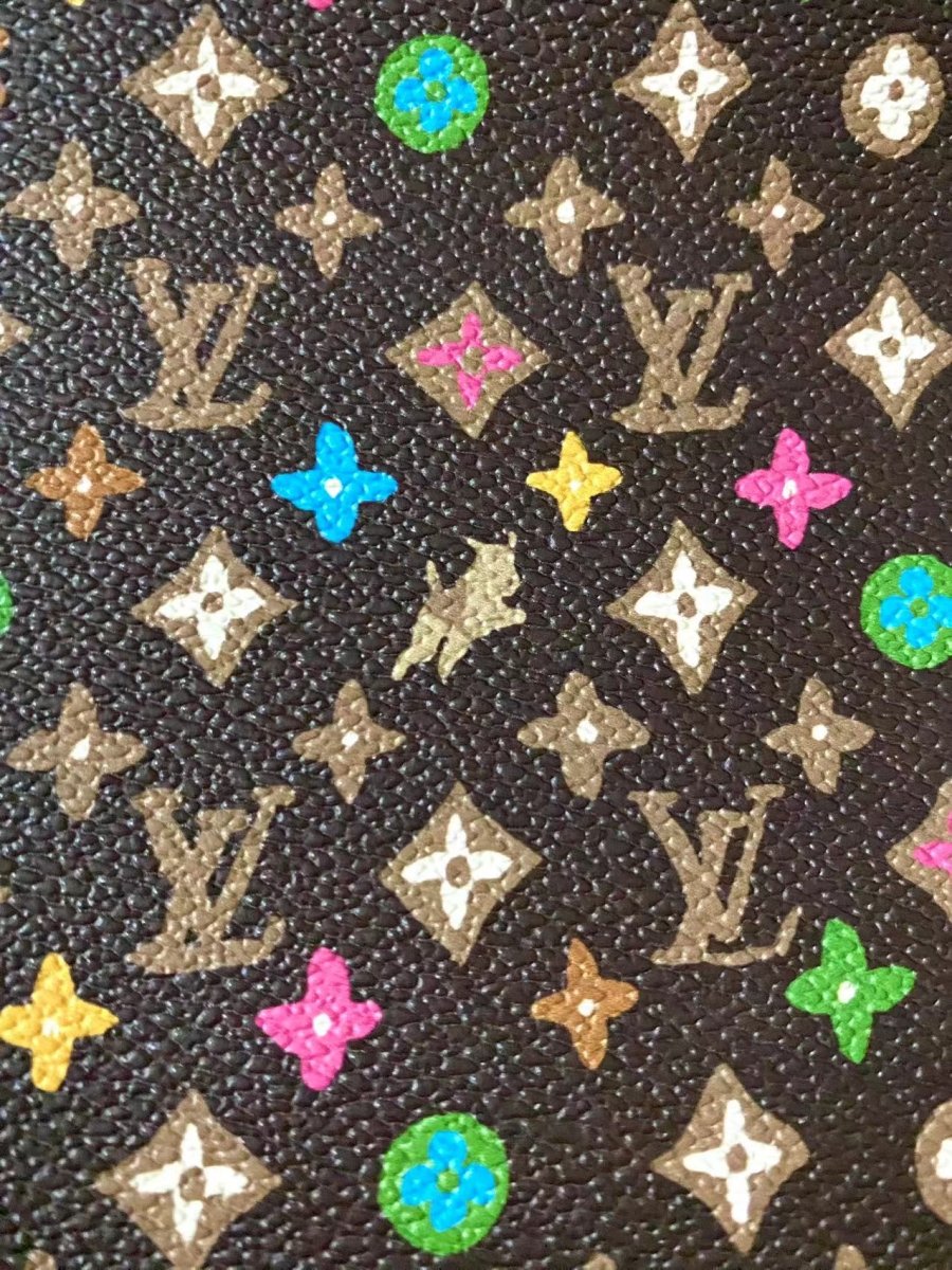 New Brown Tyler the creator LV Designer Leather Fabric for Bag Custom Sneakers Handmade DIY - mingfabricstore
