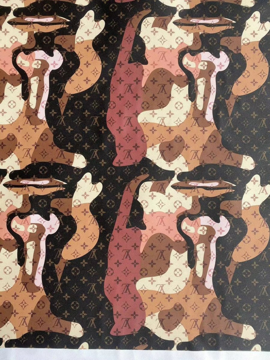 New Camo Louis Vuitton Leather for Handbag - mingfabricstore