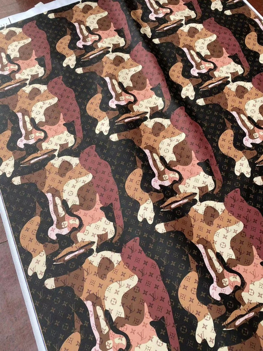 New Camo Louis Vuitton Leather for Handbag - mingfabricstore