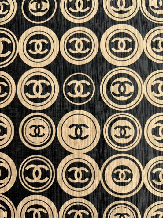 New Chanel Leather Designer Fabric for DIY Crafts Upholstery Project - mingfabricstore