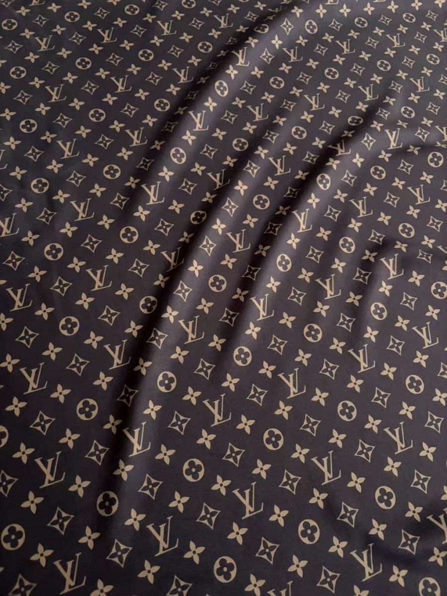 New Chocolate Louis Vuitton Suede Fabric Upholstery Car Interior DIY Motor Seat Cover - mingfabricstore