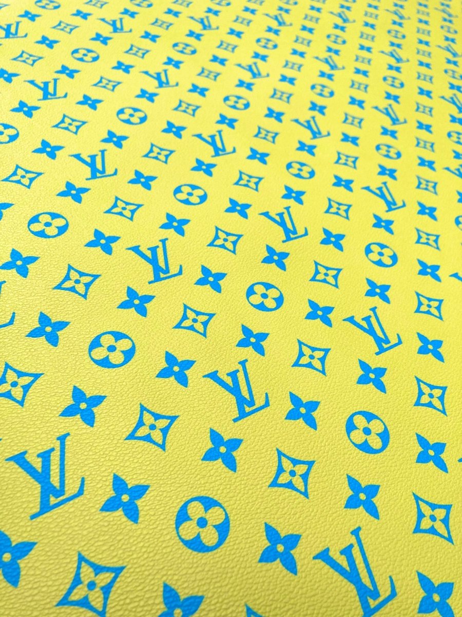 New Color Bright Yellow LV Monogram Designer Fabric for Keepall Bag - mingfabricstore