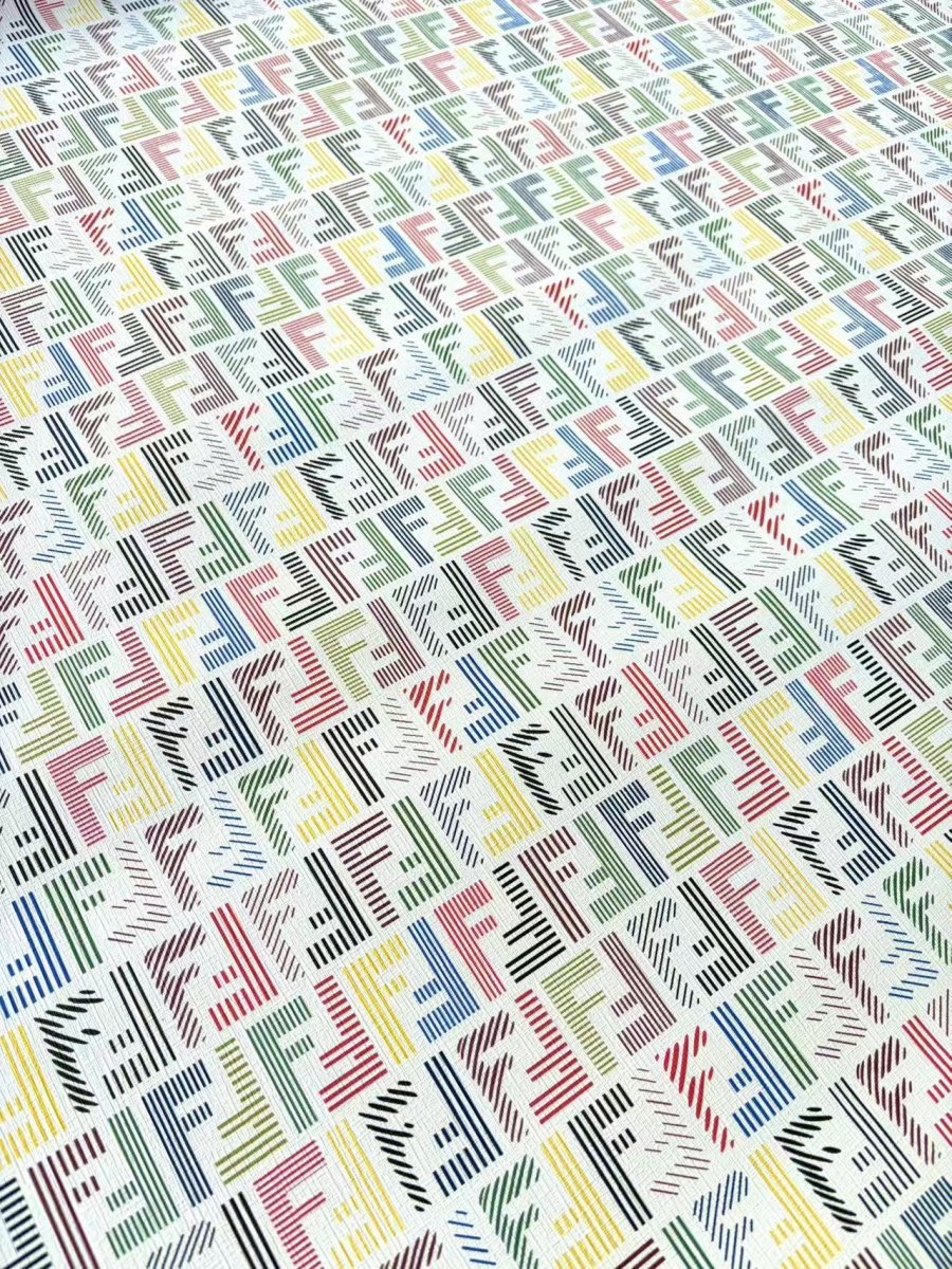 New Colorful Fendi Designer Fabric Leather Crafts DIY Upholstery Projects - mingfabricstore