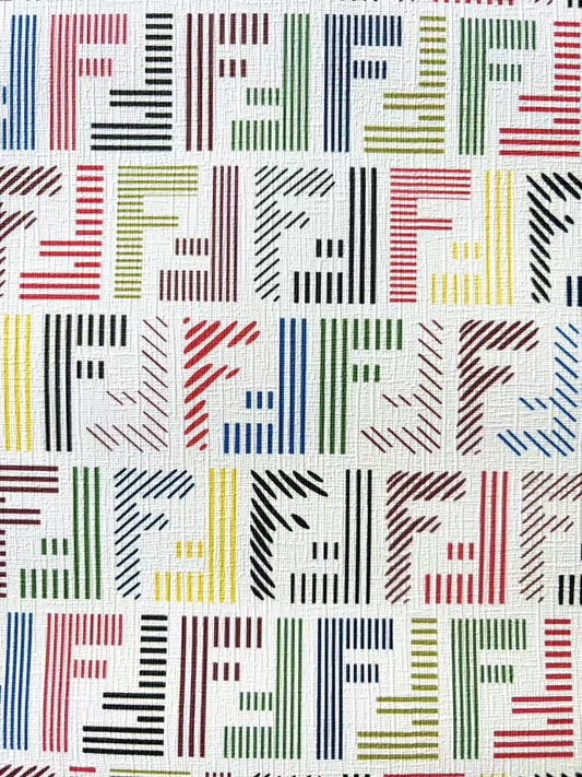 New Colorful Fendi Designer Fabric Leather Crafts DIY Upholstery Projects - mingfabricstore