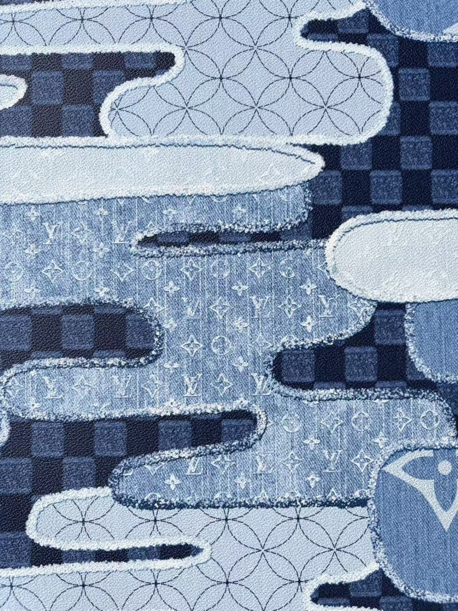 New Denim Looking Louis Vuitton LV Leather for DIY Crafts Handbag - mingfabricstore