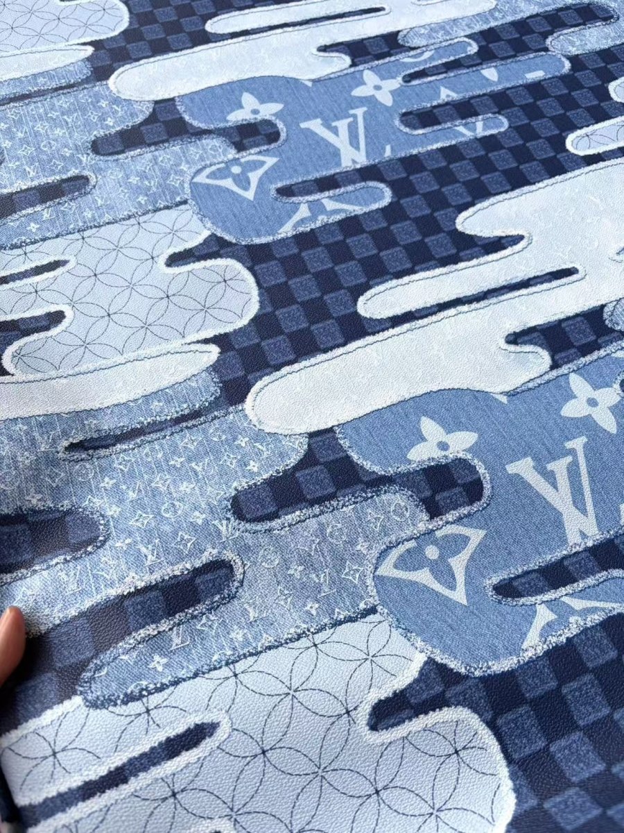 New Denim Looking Louis Vuitton LV Leather for DIY Crafts Handbag - mingfabricstore