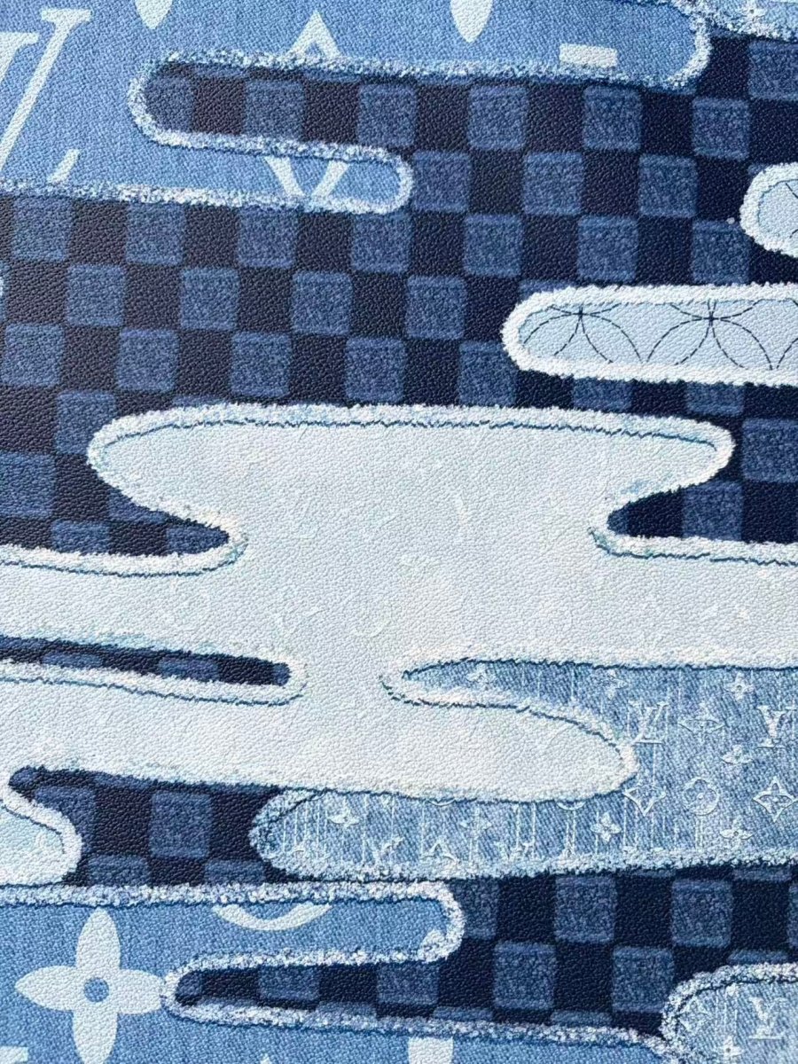 New Denim Looking Louis Vuitton LV Leather for DIY Crafts Handbag - mingfabricstore