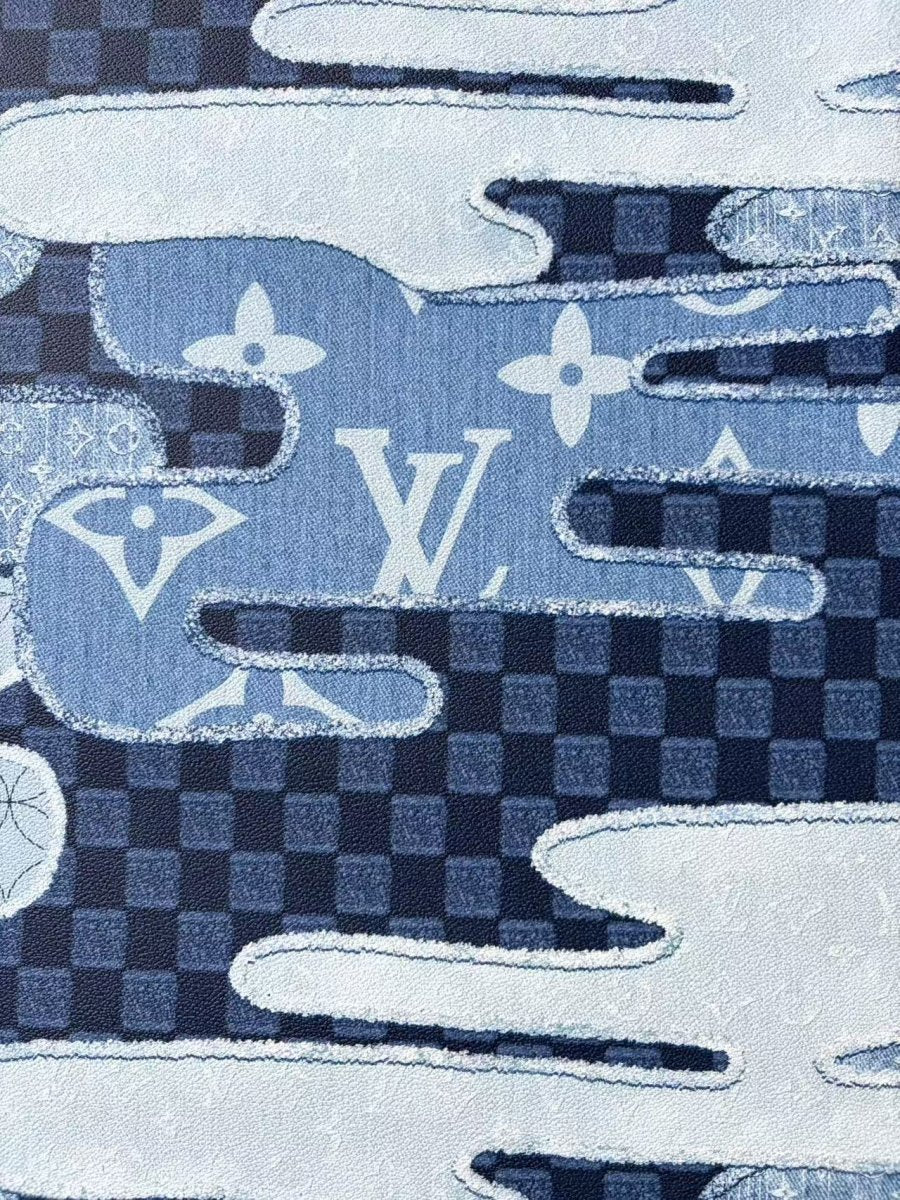 New Denim Looking Louis Vuitton LV Leather for DIY Crafts Handbag - mingfabricstore