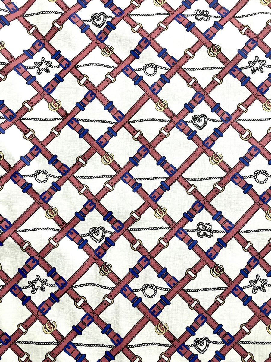 New Gucci Leather Desinger Fabric Custom Leather Sheet Sold by Yard - mingfabricstore