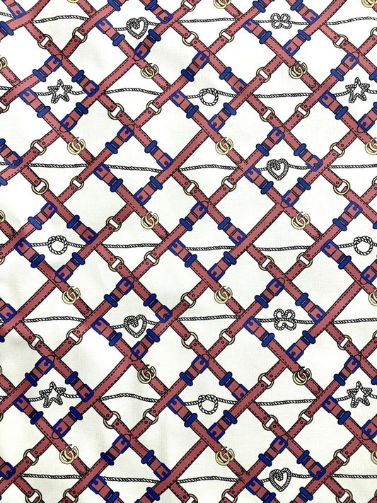 New Gucci Leather Desinger Fabric Custom Leather Sheet Sold by Yard - mingfabricstore