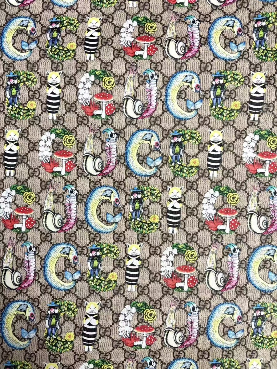 New Gucci Leather Sheet Designer Fabric for Upholstery Sneaker Custom - mingfabricstore