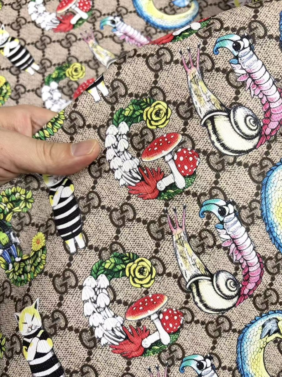 New Gucci Leather Sheet Designer Fabric for Upholstery Sneaker Custom - mingfabricstore