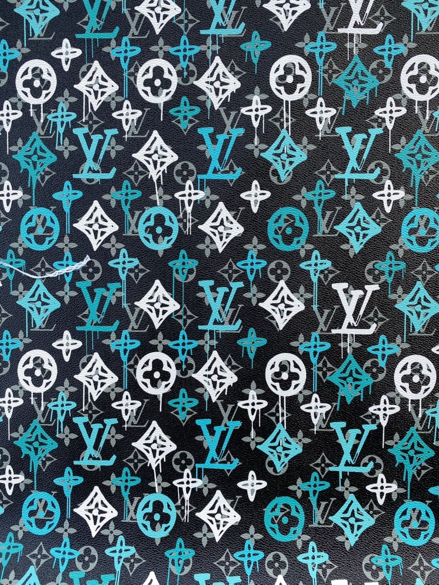 New Louis Vuitton Custom Leather Designer Fabric Car Wrap Vinyl - mingfabricstore