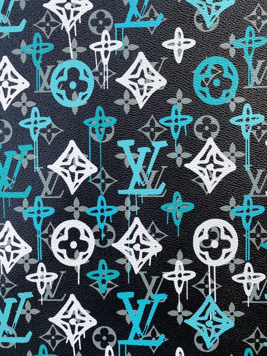 New Louis Vuitton Custom Leather Designer Fabric Car Wrap Vinyl - mingfabricstore