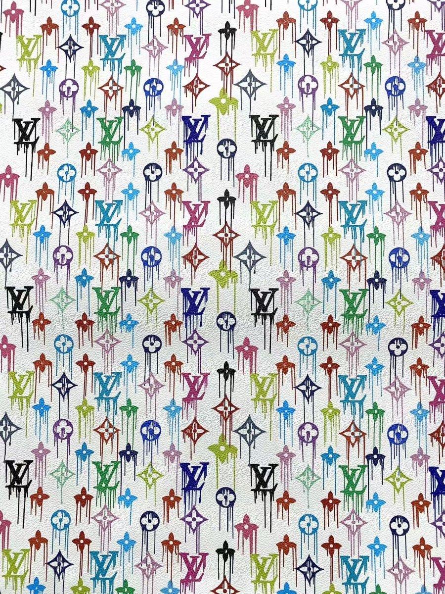 New Louis Vuitton Designer Fabric Leather Sheet for Handmade DIY Upholstery - mingfabricstore