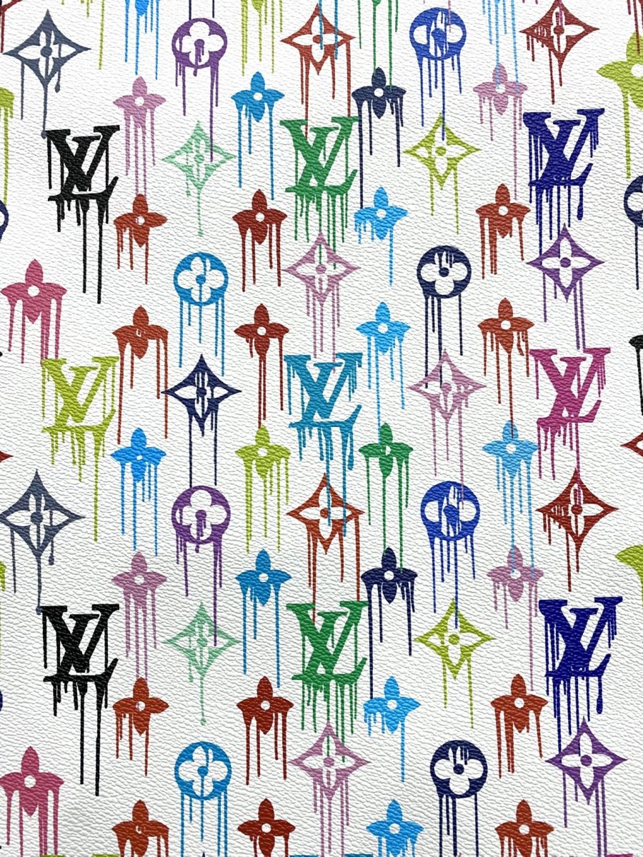 New Louis Vuitton Designer Fabric Leather Sheet for Handmade DIY Upholstery - mingfabricstore