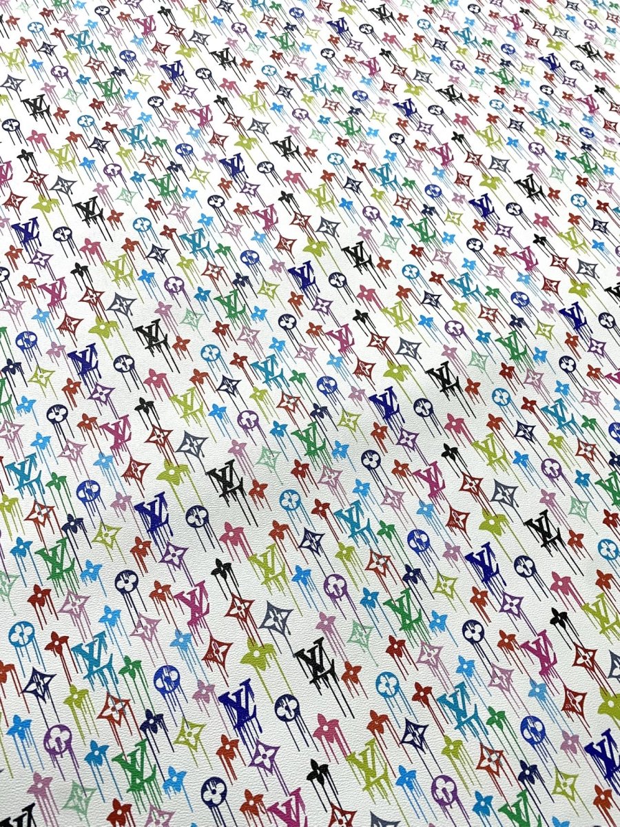 New Louis Vuitton Designer Fabric Leather Sheet for Handmade DIY Upholstery - mingfabricstore