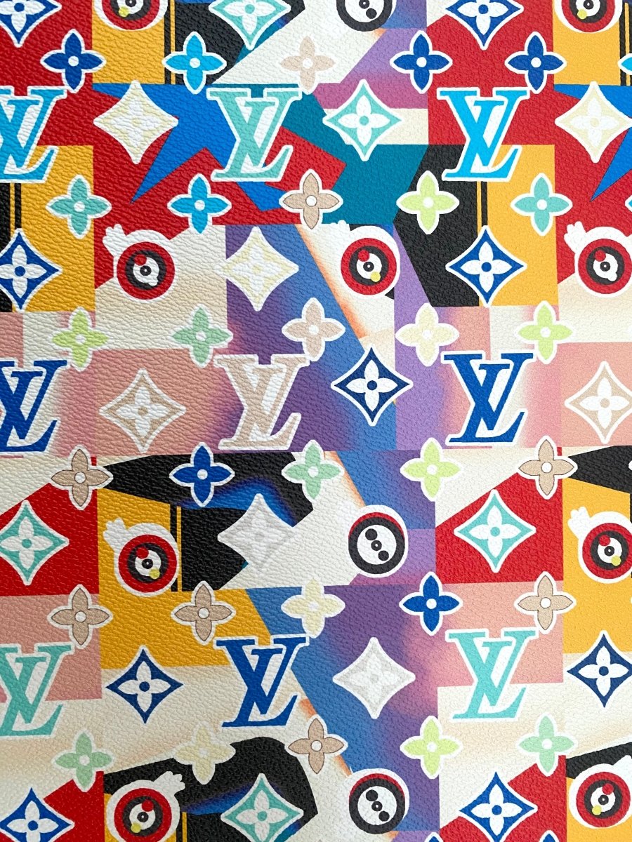 New Louis Vuitton Geometry Design for Handmade Custom Sneakers DIY Crafts - mingfabricstore