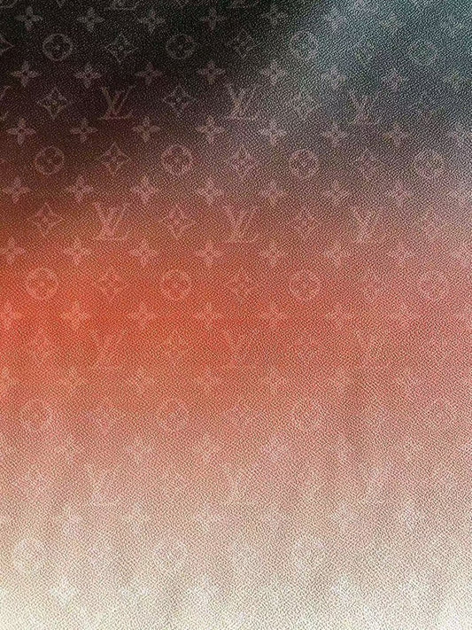 New Louis Vuitton Gradient Designer Fabric Leather Crafts Material - mingfabricstore