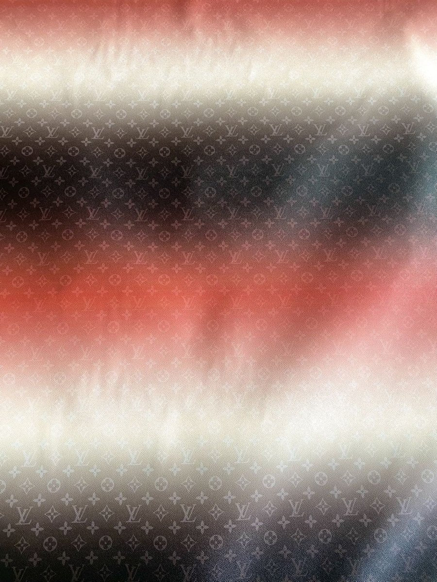 New Louis Vuitton Gradient Designer Fabric Leather Crafts Material - mingfabricstore