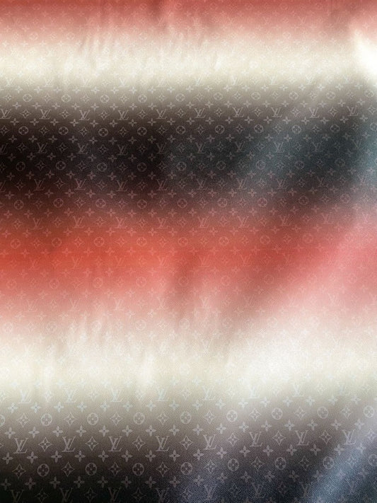 New Louis Vuitton Gradient Designer Fabric Leather Crafts Material - mingfabricstore