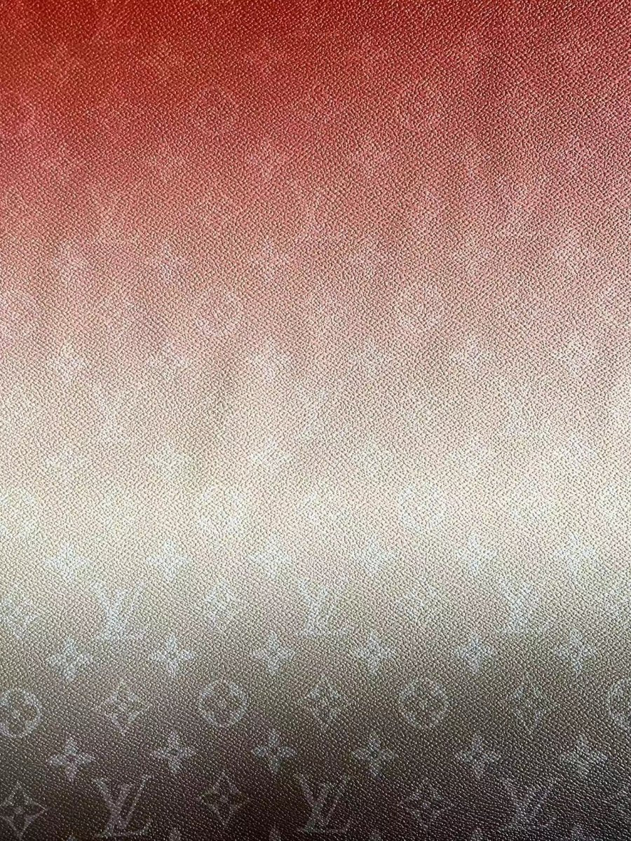 New Louis Vuitton Gradient Designer Fabric Leather Crafts Material - mingfabricstore