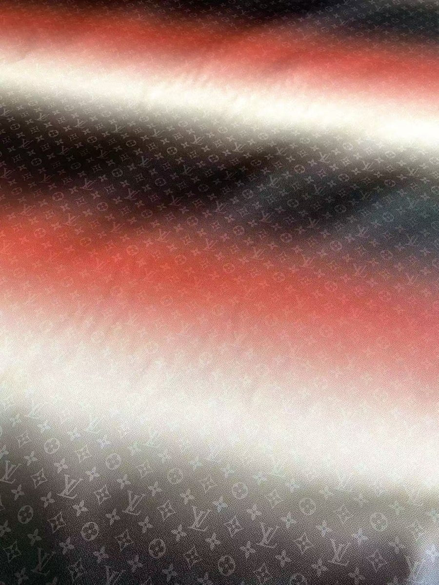 New Louis Vuitton Gradient Designer Fabric Leather Crafts Material - mingfabricstore