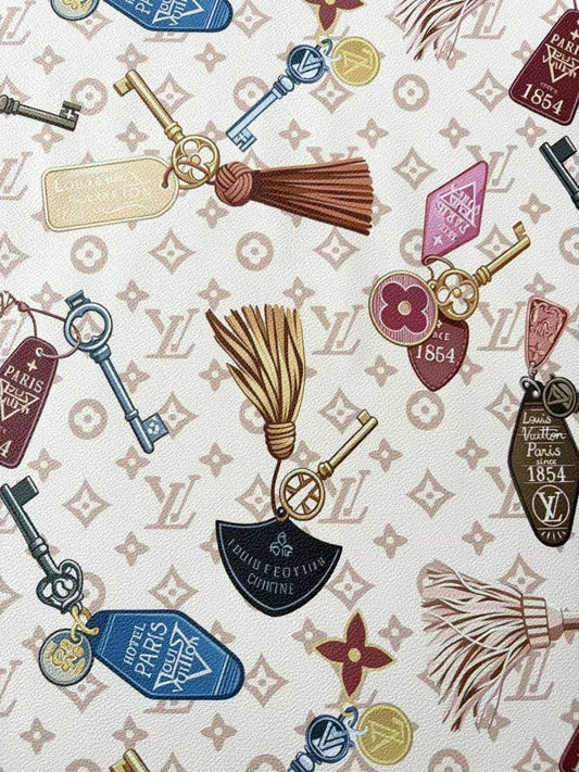 New Louis Vuitton Key Designer Leather Fabric for DIY Crafts Hobbylobby - mingfabricstore
