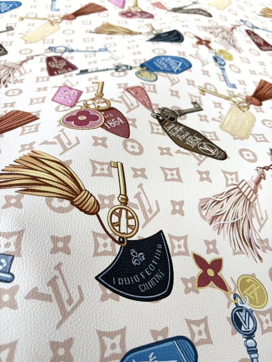 New Louis Vuitton Key Designer Leather Fabric for DIY Crafts Hobbylobby - mingfabricstore