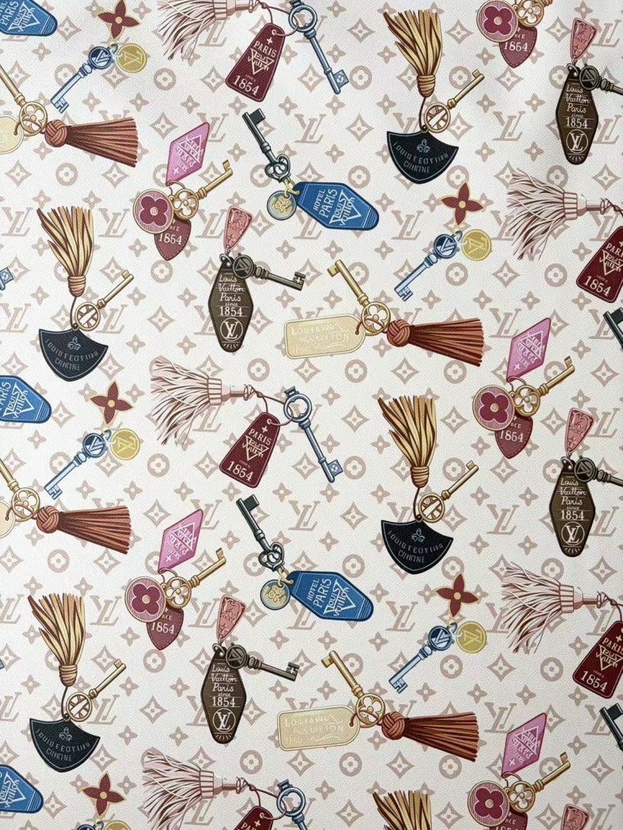 New Louis Vuitton Key Designer Leather Fabric for DIY Crafts Hobbylobby - mingfabricstore