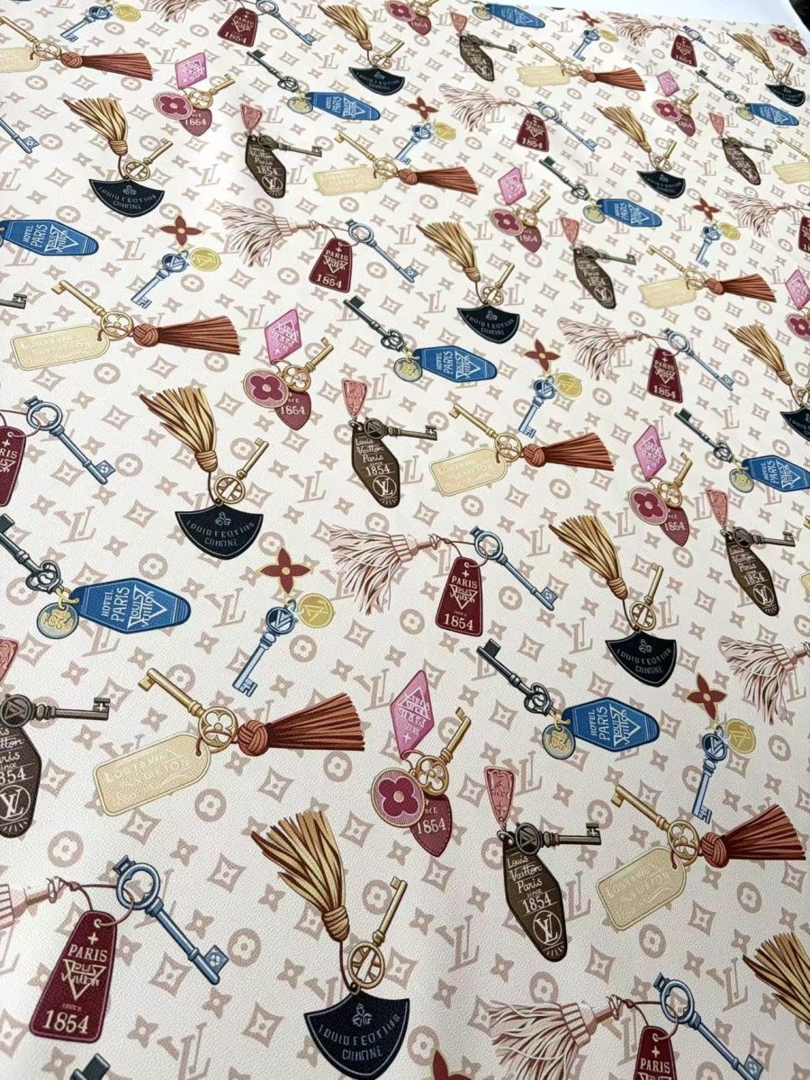 New Louis Vuitton Key Designer Leather Fabric for DIY Crafts Hobbylobby - mingfabricstore